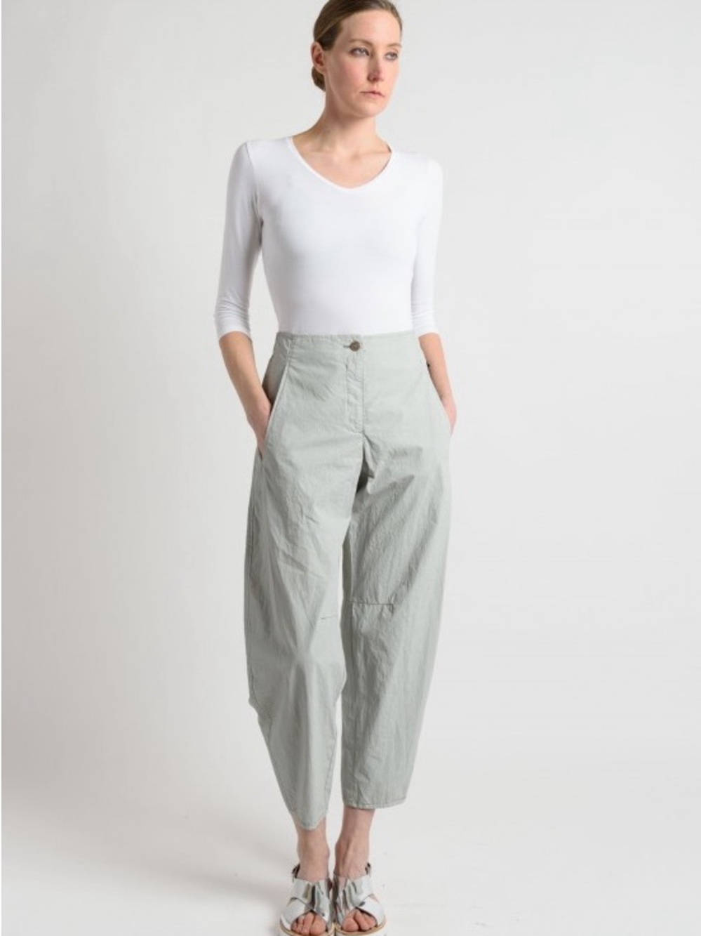 Oska Balloon Round Cotton Wide Leg Trouser Pants Womens Size 0 / US 4 / 6